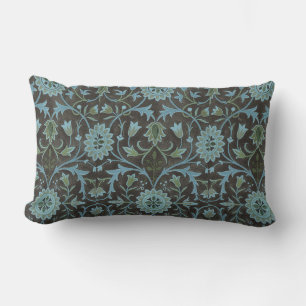 Coussin Rectangle William Morris Vintage Floral Brown Bleu Vert