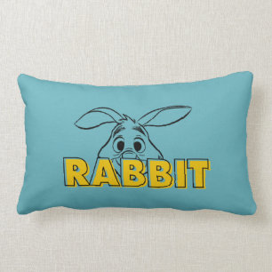 Coussin Rectangle Winnie l'Ourson  Peek-A-Boo de lapin