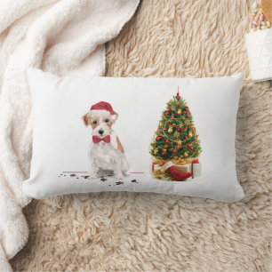 Coussin Rectangle Wire Haired Jack Russell Funny Christmas Chien
