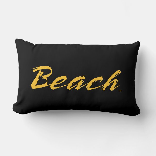 Coussin Rectangle Wordmark Beach (Recto)