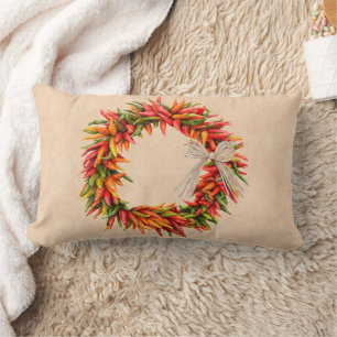 Coussin Rectangle Wreath du sud-ouest du Chili sur Adobe Wall