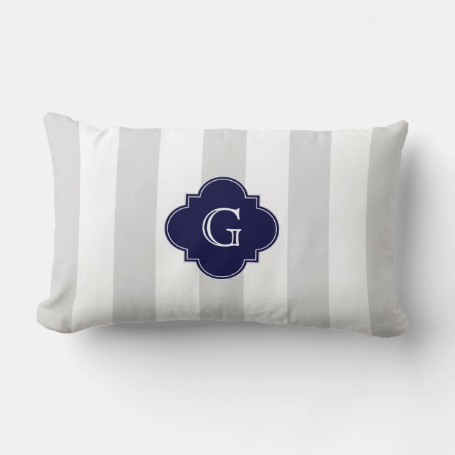 Coussin Rectangle XL Lt Gris Gris Gris Gris Gris Quatule Monogramme (Recto)