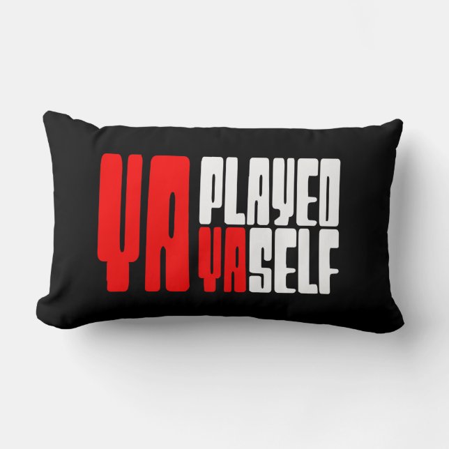 Coussin Rectangle Ya Joué Yaself (Recto)