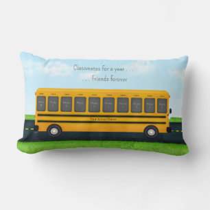 Coussin Rectangle Yellow School Bus 20 Photos Texte personnalisé