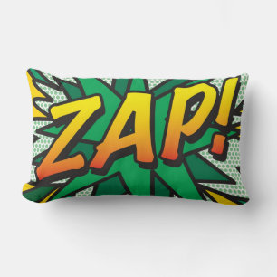 Coussin Rectangle ZAP POW Amusant Rétro Bande Dessinée Pop Art