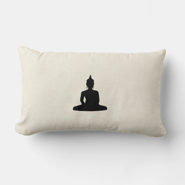 Coussin Rectangle Zen Bouddha méditant s'asseyant (Recto)