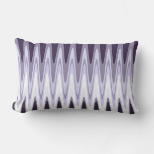Coussin Rectangle Zig Zag noir blanc gris foncé violet Motif beige