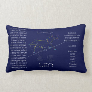 Coussin Rectangle Zodiac Constellation Leo Funny Unique