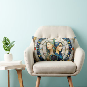 Coussin Rectangle Zodiac - Gemini Les Jumeaux
