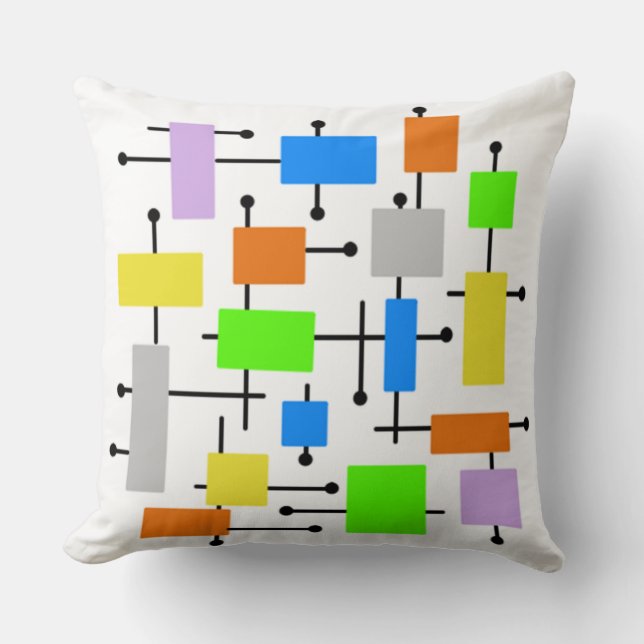 Coussin Rectangles atomiques (Recto)