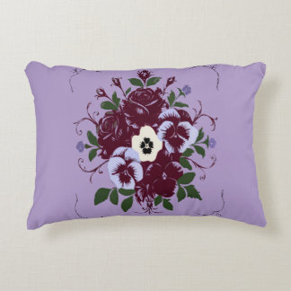 Coussin rectangulaire - Bouquet de Violettes