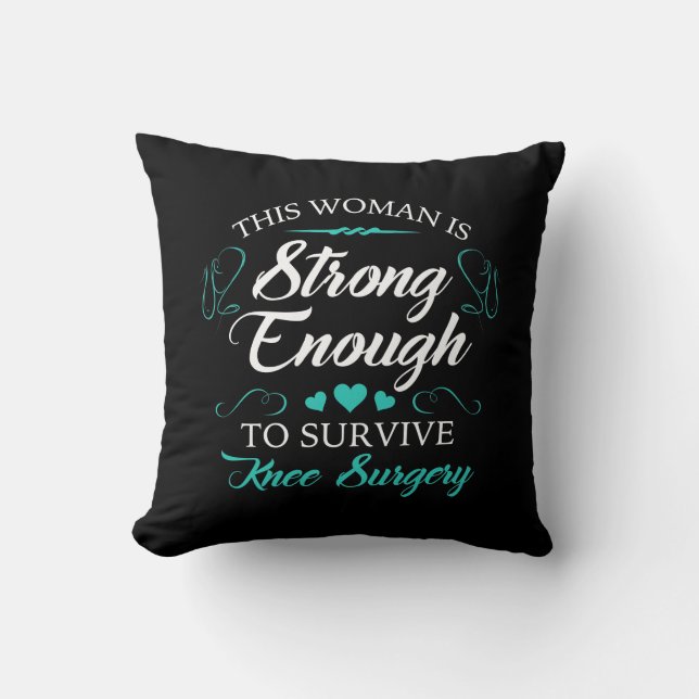 Coussin Récupération de la chirurgie du genou des femmes (Recto)