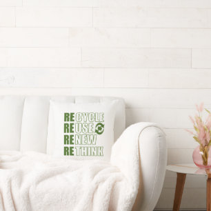 Coussin Recycler réduire la réutilisation renouveler repen