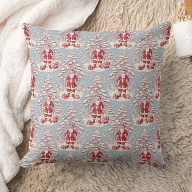Coussin Red and Blue Santa Toile Chinoiserie (Couverture)