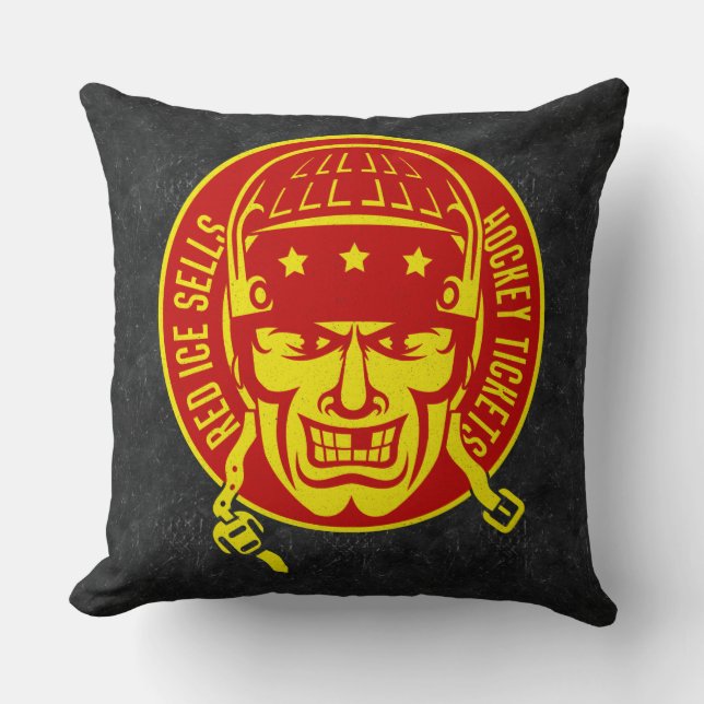 Coussin Red Ice vend des billets de hockey Jeter l'oreille (Recto)
