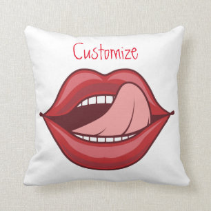 Coussin Red Lips Open Mouth Thunder_Cove 