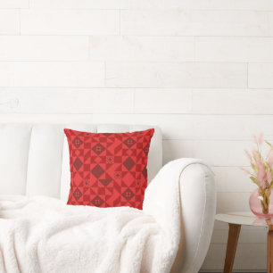 Coussin Red Nordic Star Noël brillant