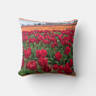 Coussin Red & Orange Tulip Field, Oregon