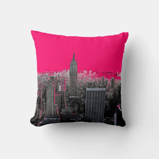 Coussin Red Pop Art New York (Recto)