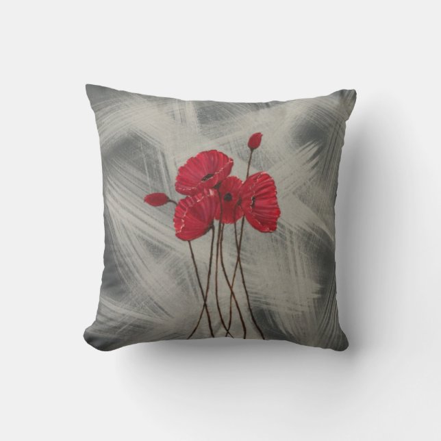 Coussin Red Poppy (Recto)