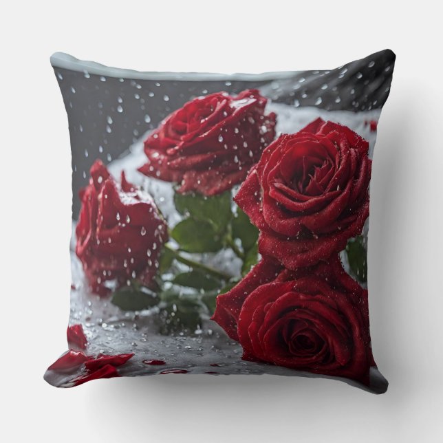 Coussin Red Rose (Recto)