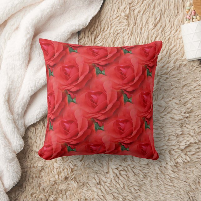 Coussin Red Rose Flower Nature (Couverture)