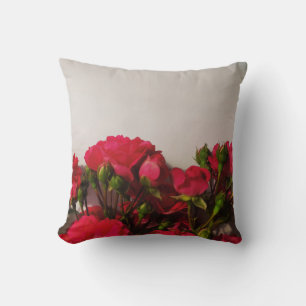 Coussin Red roses fresh buds blooming bright flowers flora