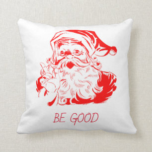 Coussin Red Santa Claus Arrière - plan blanc