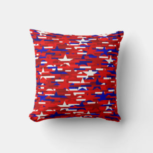 Coussin Red, White et Blue Stars