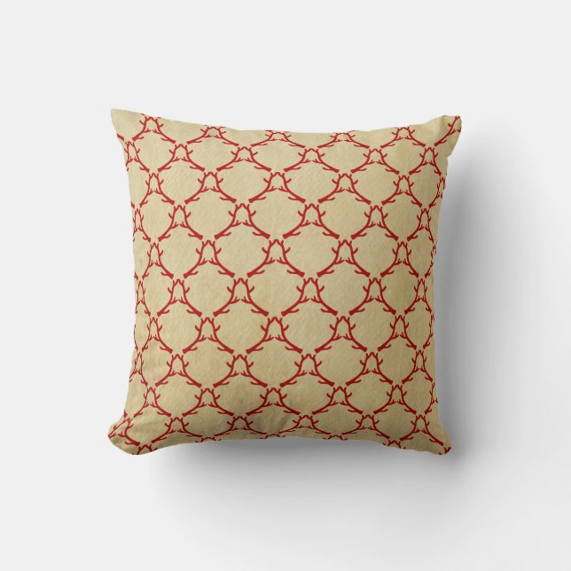 Coussin Red Woodland Antlers (Recto)