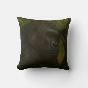 Coussin Réflexion de Gorilla - Portrait réfléchi de la fau