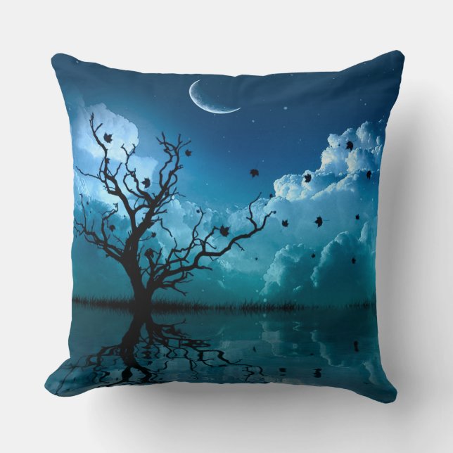 Coussin Réflexions sur la lune Pittoresque Sky de nuit Cou (Recto)
