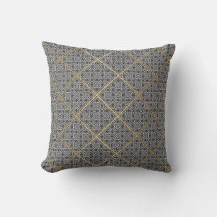 COUSSIN REGAL CHARCOAL GRAY OR VINTAGE DESIGN CUSHION