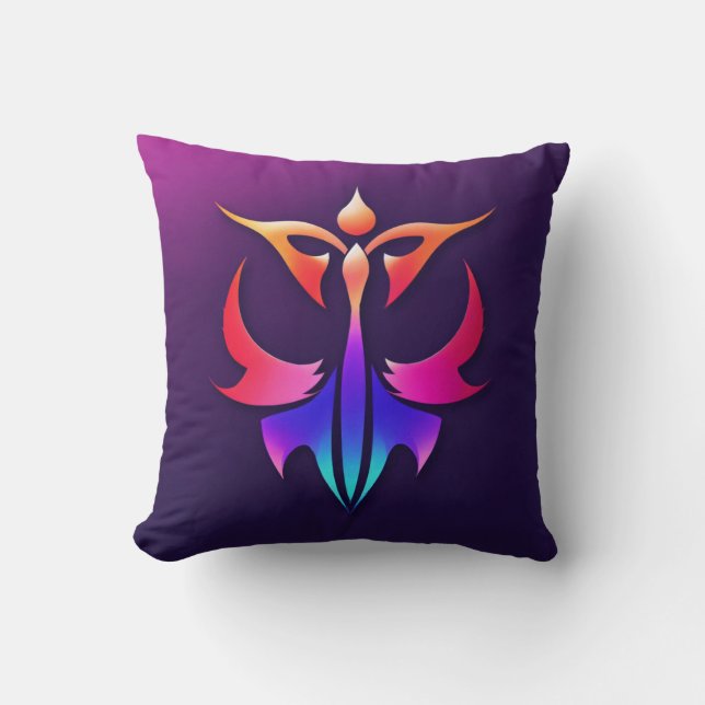 Coussin "Regal Purple Embrace" (Recto)