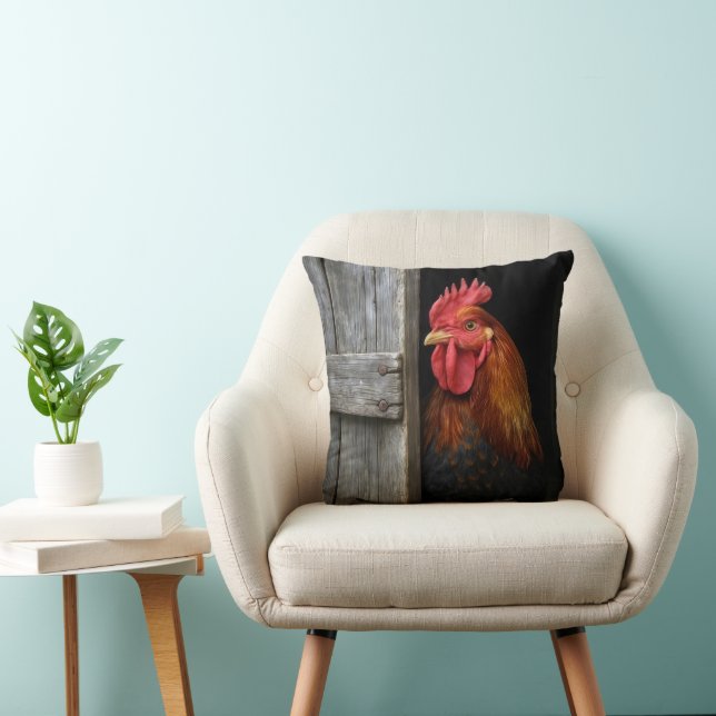 Coussin Regal Rooster Jeter Un Coup D'Oeil Autour De La Po (Chaise)
