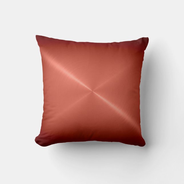 Coussin Regard de cuivre métallique en métal d'acier (Recto)