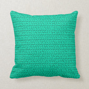 Coussin Regard foncé de maille d'armure de vert de Seafoa