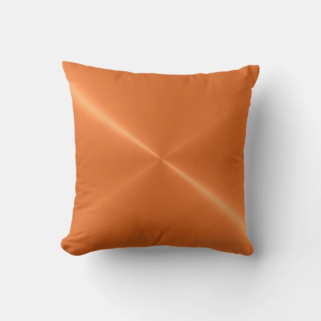 Coussin Regard orange métallique en métal d'acier (Recto)