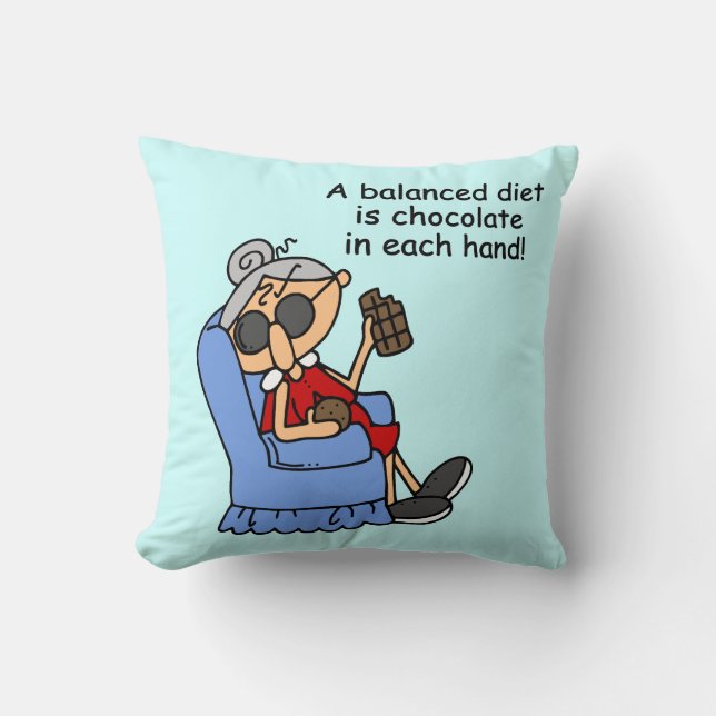 Coussin Régime équilibré de chocolat (Recto)