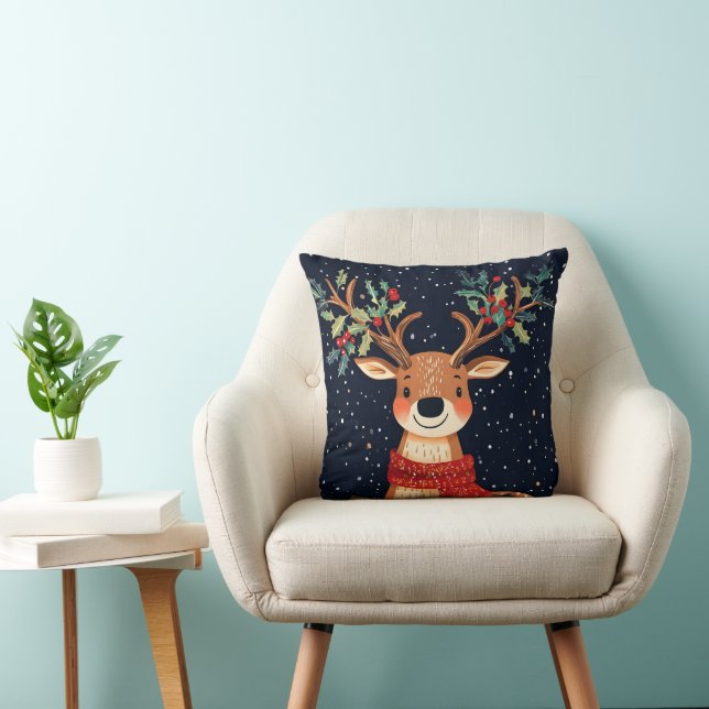 Coussin Reindeer Starry Noël Twinkle soir (Chaise)