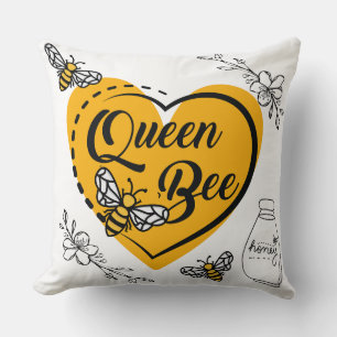 Coussin reine abeille citation