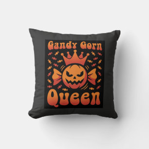 Coussin Reine de maïs de bonbons d'Halloween Design Vector