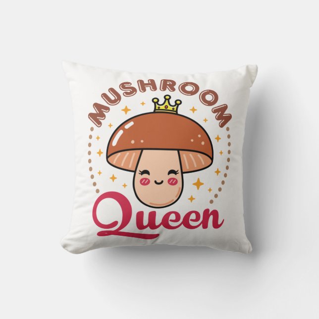 Coussin Reine des champignons (Recto)