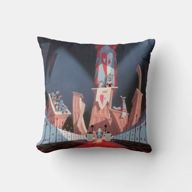 Coussin Reine des Coeurs| Alice devant sa cour (Recto)