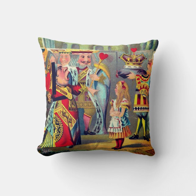 Coussin Reine des Coeurs et Alice (Recto)