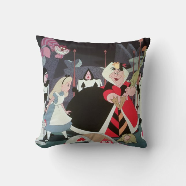 Coussin Reine des Coeurs| Scène colorée (Recto)