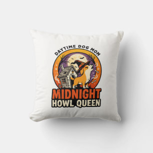 Coussin Reine des Hurlements de Chien d'Halloween