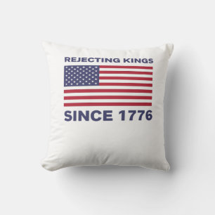 Coussin Rejetant les rois depuis 1776 Protestation Classiq