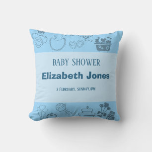 Coussin "Rejoignez-nous pour célébrer notre petit prince s