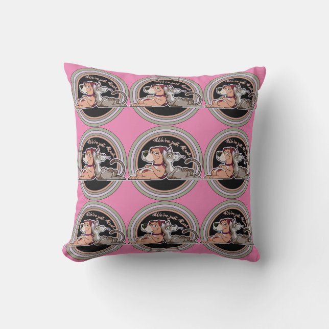 Coussin Relation de chat de chien (Recto)